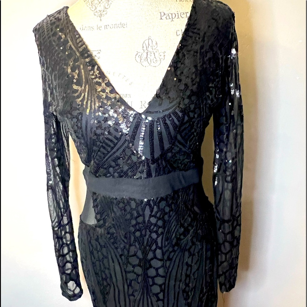 Black sequin dress, size XL, new with tag